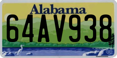 AL license plate 64AV938