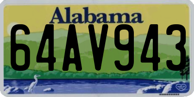 AL license plate 64AV943