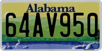 AL license plate 64AV950