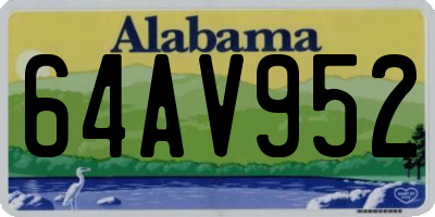 AL license plate 64AV952