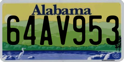 AL license plate 64AV953