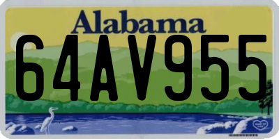 AL license plate 64AV955
