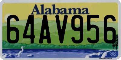 AL license plate 64AV956