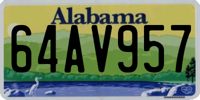 AL license plate 64AV957