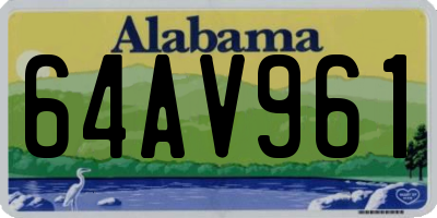 AL license plate 64AV961