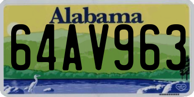 AL license plate 64AV963