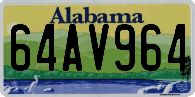 AL license plate 64AV964