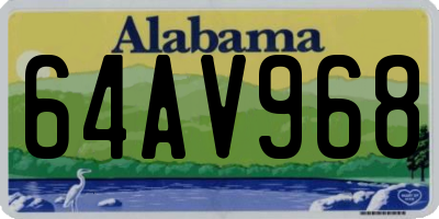 AL license plate 64AV968