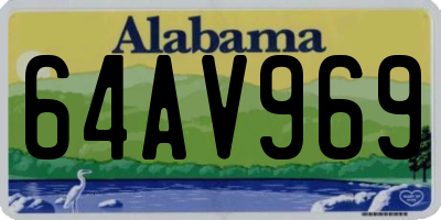 AL license plate 64AV969