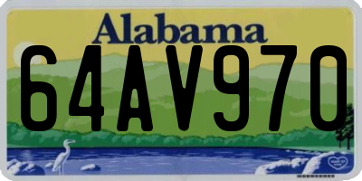 AL license plate 64AV970