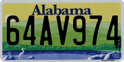 AL license plate 64AV974