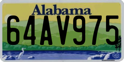 AL license plate 64AV975