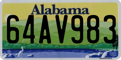 AL license plate 64AV983