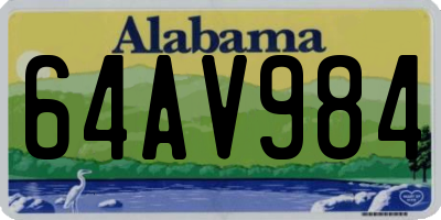 AL license plate 64AV984