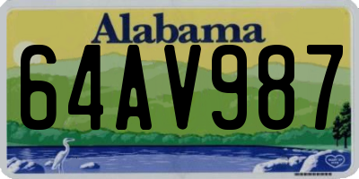 AL license plate 64AV987