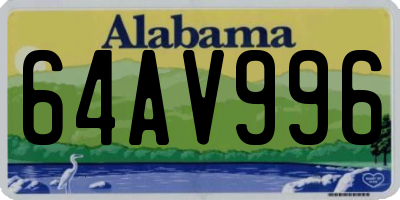 AL license plate 64AV996