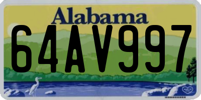 AL license plate 64AV997