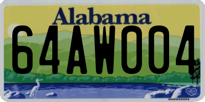 AL license plate 64AW004