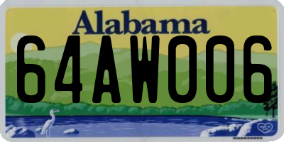 AL license plate 64AW006