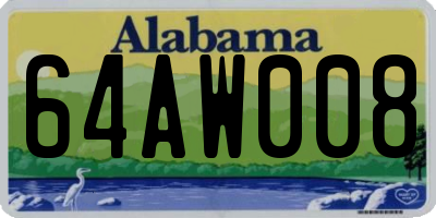 AL license plate 64AW008