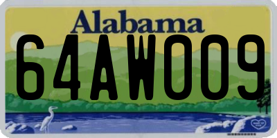 AL license plate 64AW009