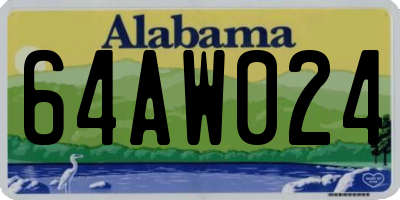 AL license plate 64AW024