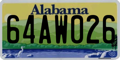 AL license plate 64AW026