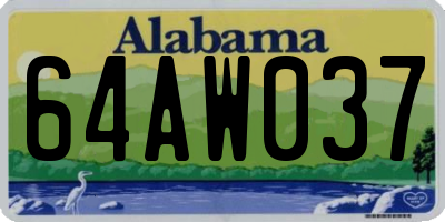 AL license plate 64AW037
