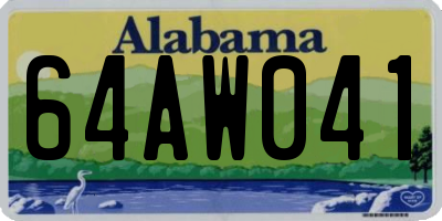 AL license plate 64AW041