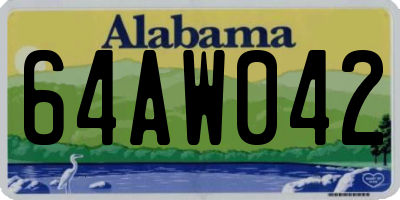 AL license plate 64AW042