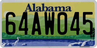 AL license plate 64AW045