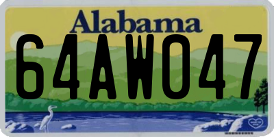 AL license plate 64AW047