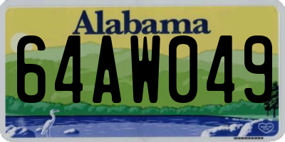 AL license plate 64AW049