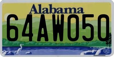 AL license plate 64AW050