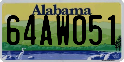 AL license plate 64AW051