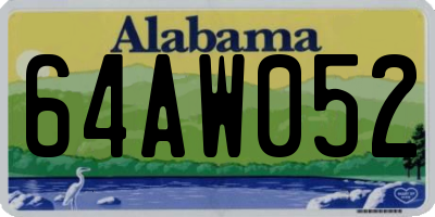 AL license plate 64AW052