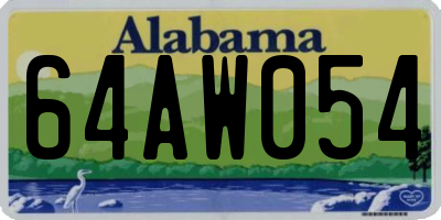 AL license plate 64AW054