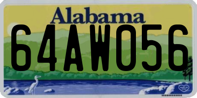 AL license plate 64AW056