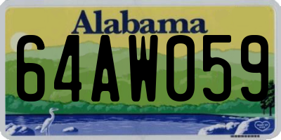 AL license plate 64AW059