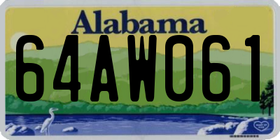 AL license plate 64AW061