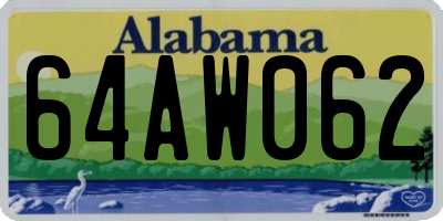 AL license plate 64AW062