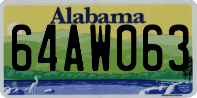 AL license plate 64AW063