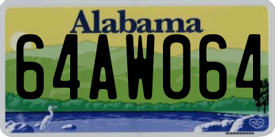 AL license plate 64AW064