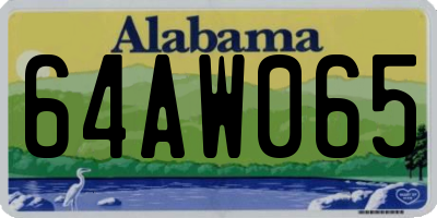 AL license plate 64AW065