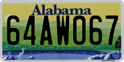 AL license plate 64AW067