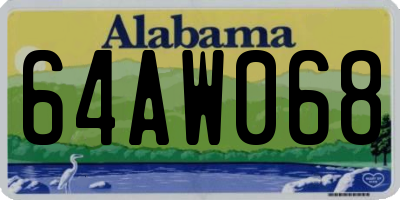 AL license plate 64AW068