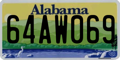AL license plate 64AW069