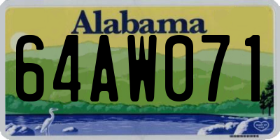 AL license plate 64AW071