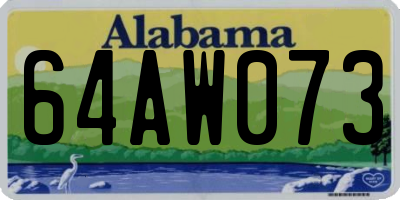 AL license plate 64AW073