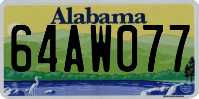 AL license plate 64AW077